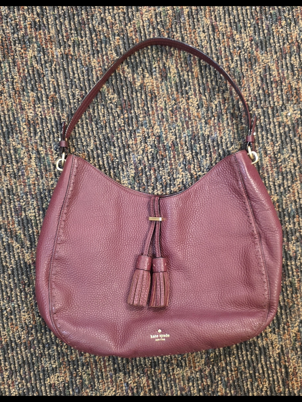Kate Spade New York James Street Nori Hobo in Merlot Burgundy